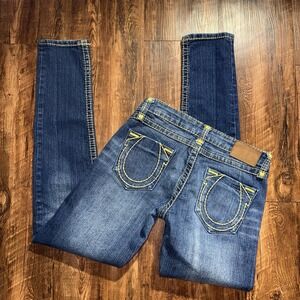 True Religion Women's Size 26 Heavy Stitch Skinny Jeans